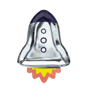 6 platos de fiesta espacial