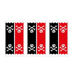 6 Bolsas de Regalo Piratas Rojas (18 cm) - Kraft. n2