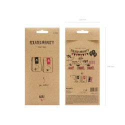 6 Bolsas de Regalo Pirata Rojas (18 cm) - Kraft. n5