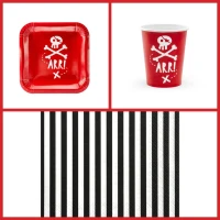 Caja de fiesta pirata roja