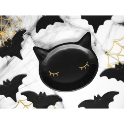 Platos - Cabeza Gato Negro. n1