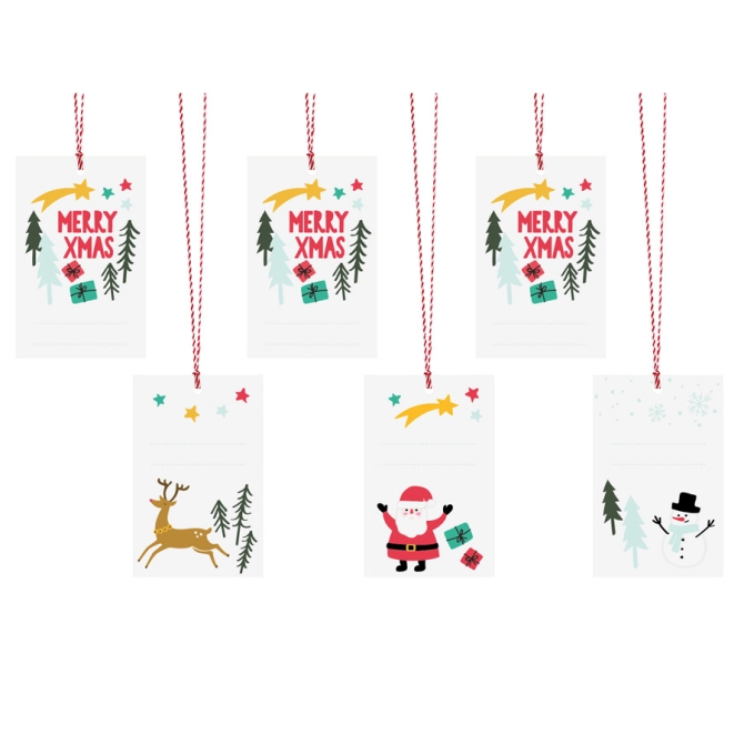 6 Etiquetas - Regalos de Navidad 