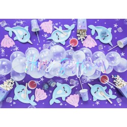 20 servilletas de conchas marinas - Ocano iridiscente. n3