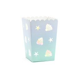 Caja de fiesta grande con diseo de ocano iridiscente. n1