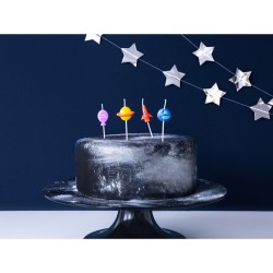 4 velas de fiesta espacial. n1