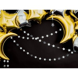 Guirnalda de estrellas plateadas - 3, 6 m. n2