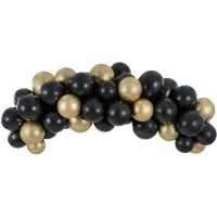 Arco Kit de 60 Globos - Negro/Dorado