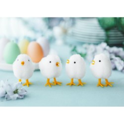 9 pollitos blancos de Pascua - 7 cm. n°2