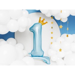 Globo De Pie - Número 1 Azul. n°1