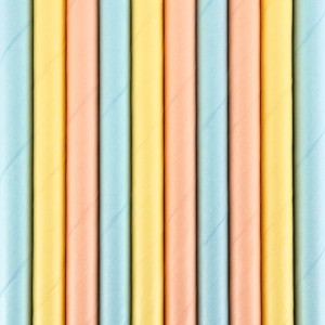 10 pajitas de colores pastel
