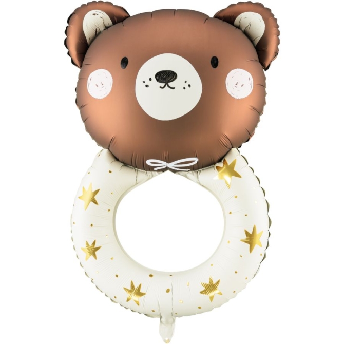 Globo Aluminio Helio Oso sonajero 
