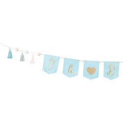 Guirnalda Oh Baby con borlas azules - 2, 6m. n°1