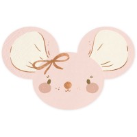 20 Toallas Ratón Rosa