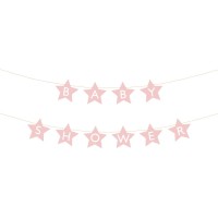 Guirnalda rosa Baby Shower - 2,90m