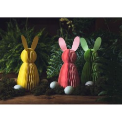 1 Decoracin Conejo Nido de Abejas 12 cm - Verde claro. n1