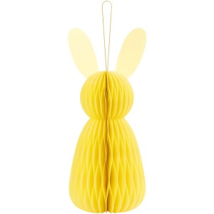 1 Decoracin Conejo Nido de Abejas 12 cm - Amarillo