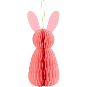 1 Decoracin Conejo Nido de Abejas 12 cm - Rosa