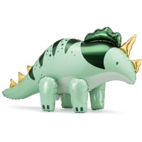 Triceratops Globo de Helio de Aluminio Verde