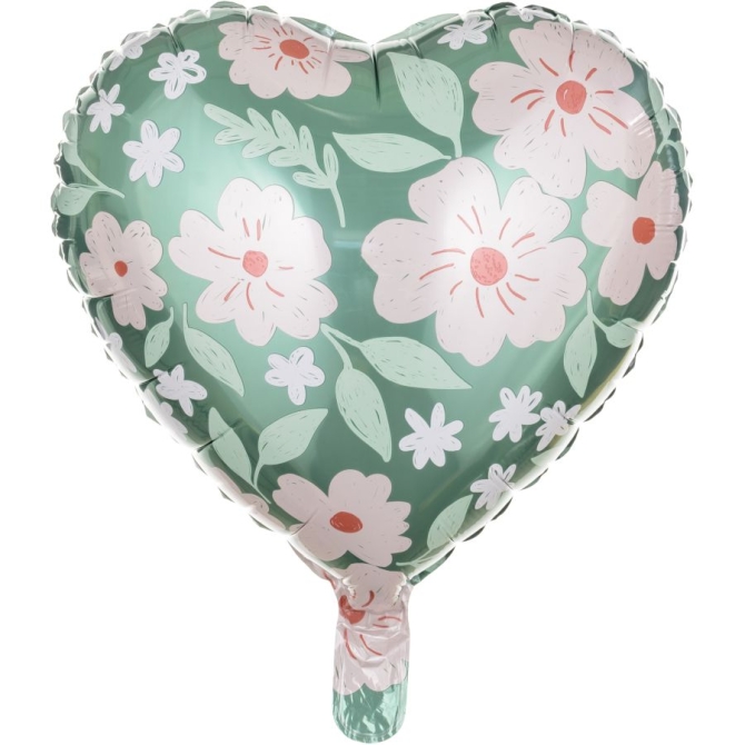 Globo de Helio de Aluminio Corazn Florido 