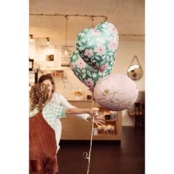 Globo de Helio de Aluminio Corazn Florido. n2