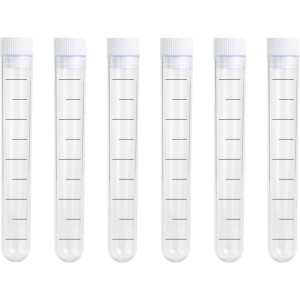 6 tubos de ensayo de vidrio - 13 ml