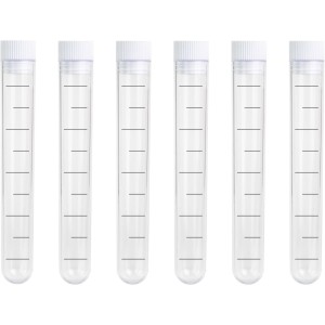 6 tubos de ensayo de vidrio - 13 ml