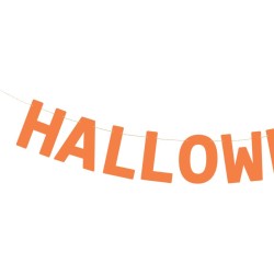 Banderola de Halloween Naranja - 2, 5 m. n1