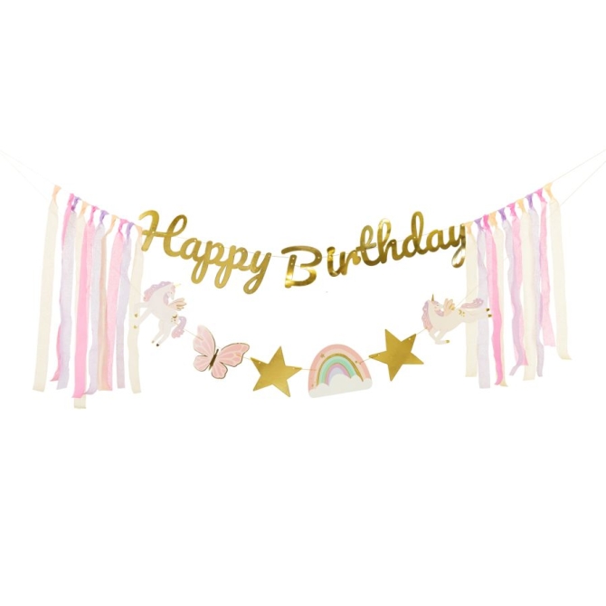Guirnalda “Feliz Cumpleaños Unicornio” 