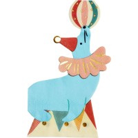 12 servilletas de foca de circo