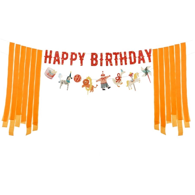 Guirnalda de Feliz Cumpleaos Circo 