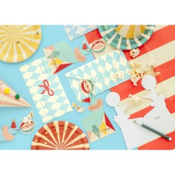 6 invitaciones de Seal Circus. n1
