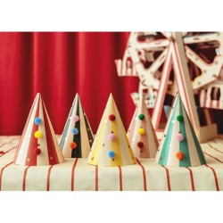 6 Gorros con Pompones - Circo. n°1
