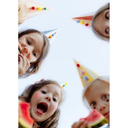 6 Gorros con Pompones - Circo. n°2