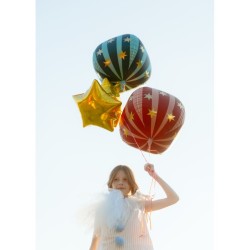 Globo de helio verde mate con estrellas doradas - Ø50 cm. n°2