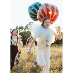 Globo de helio verde mate con estrellas doradas - Ø50 cm. n°3