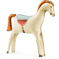 Globo gigante de aluminio con tema de caballo y equitacin - Caballo blanco - 86 cm