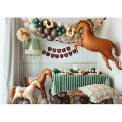 Globo gigante de aluminio con tema de caballo y equitacin - Caballo blanco - 86 cm. n2