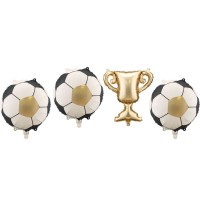 4 guirnaldas de globos de helio y balones de ftbol