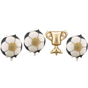 4 guirnaldas de globos de helio y balones de ftbol