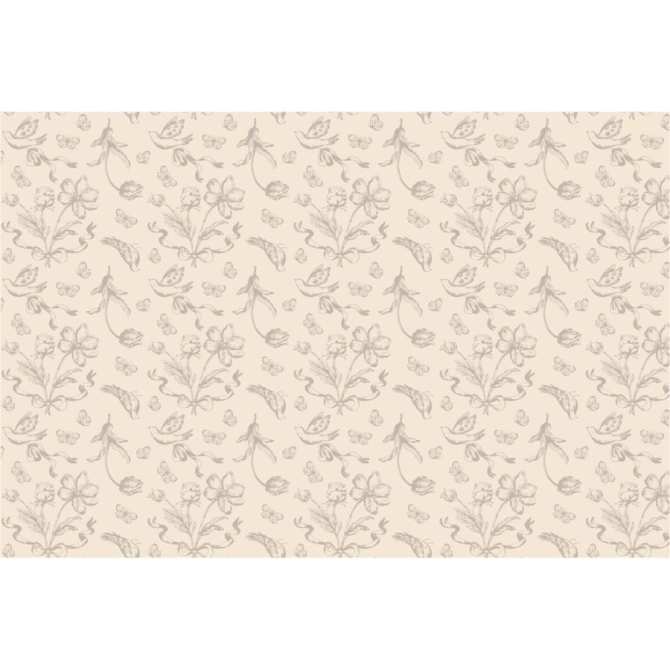 Mantel floral beige 