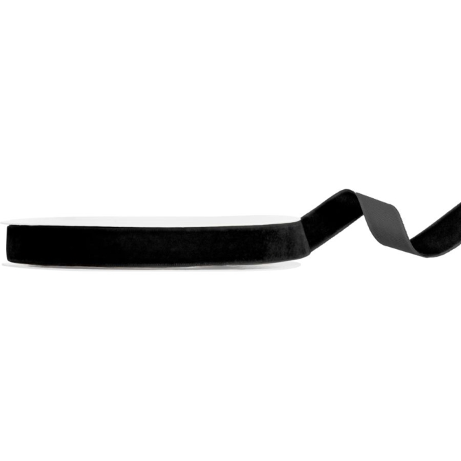 Cinta de terciopelo negro - 15 mm x 10 m 