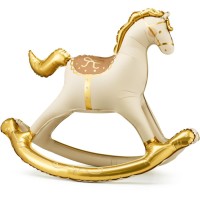Globo gigante de aluminio con forma de caballo balancn - 118 cm