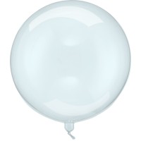 Globo de helio - Bola azul transparente -  40 cm