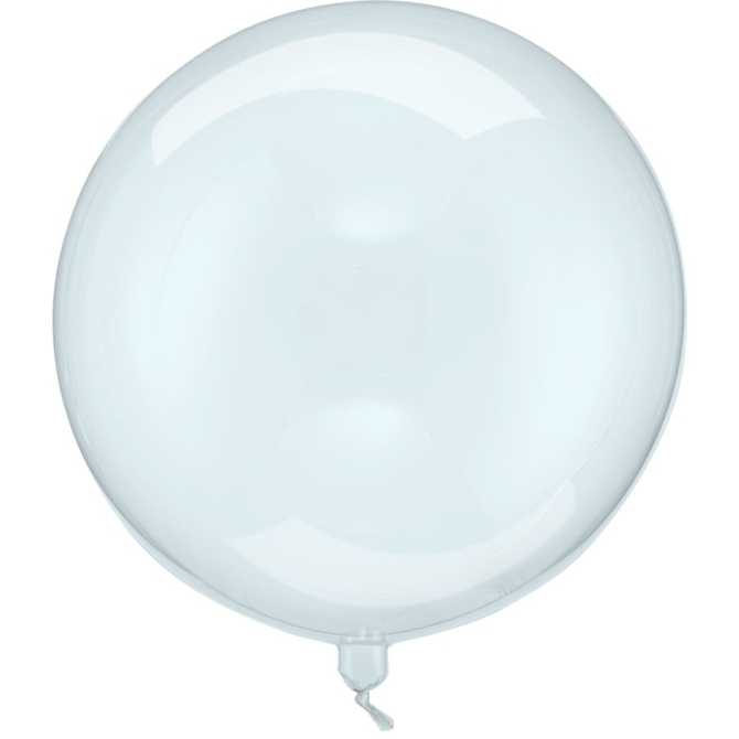 Globo de helio - Bola azul transparente -  40 cm 