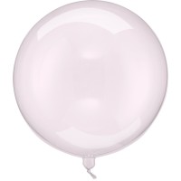 Globo de helio - Bola rosa transparente -  40 cm