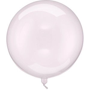 Globo de helio - Bola rosa transparente - Ø 40 cm