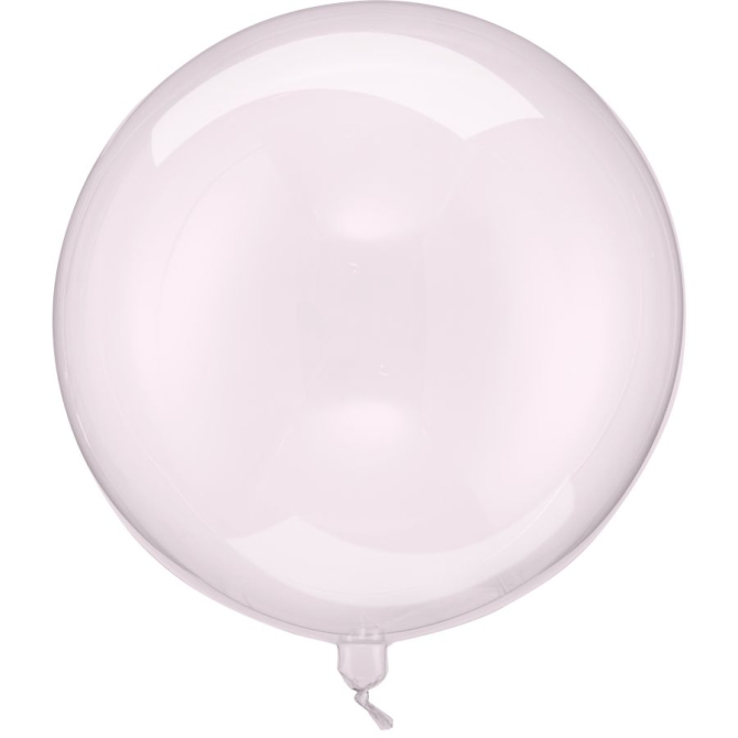 Globo de helio - Bola rosa transparente -  40 cm 