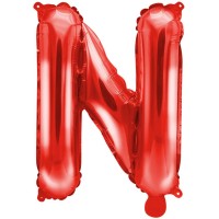 Globo de helio - Letra N roja - 35 cm