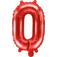 Globo de helio - Letra O roja - 35 cm