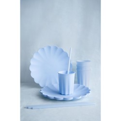 12 Pajitas de Plástico - Azul Claro - 23 cm. n°1